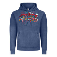 Vintage Denim American Nurse 4th of July Vintage Hoodie - CowGirlArtShop