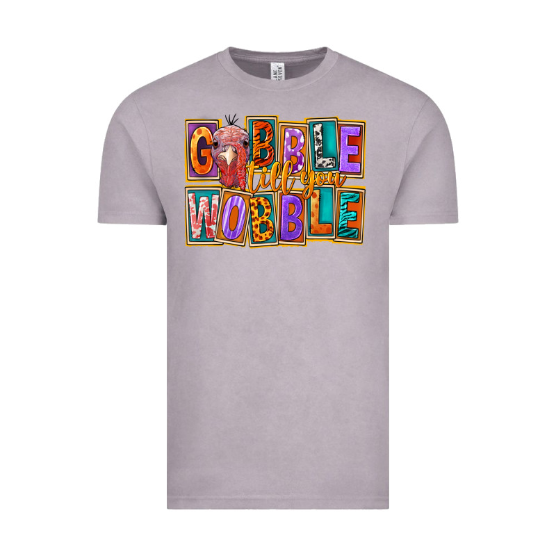 Gobble Till You Wobble Vintage Tee by FaDigitalArtStudio | Teevron