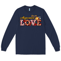 Navy all you need is love Long Sleeve Tee - AdoDesignShop