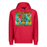 Cardinal summer pineapple Premium Hoodie - BarkalooDesign