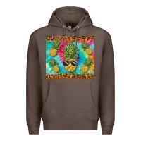 Coffee summer pineapple Premium Hoodie - BarkalooDesign