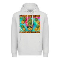 Dove Grey summer pineapple Premium Hoodie - BarkalooDesign