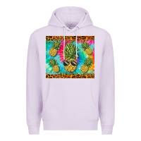 Lilac summer pineapple Premium Hoodie - BarkalooDesign