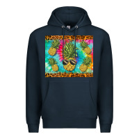 Navy summer pineapple Premium Hoodie - BarkalooDesign