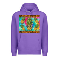 Purple summer pineapple Premium Hoodie - BarkalooDesign