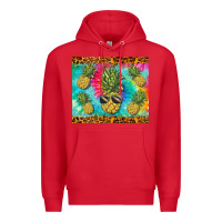 Red summer pineapple Premium Hoodie - BarkalooDesign