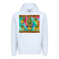 White summer pineapple Premium Hoodie - BarkalooDesign