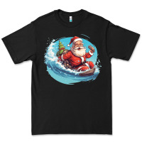 Black surf happy santa Premium Tee - Unal Design