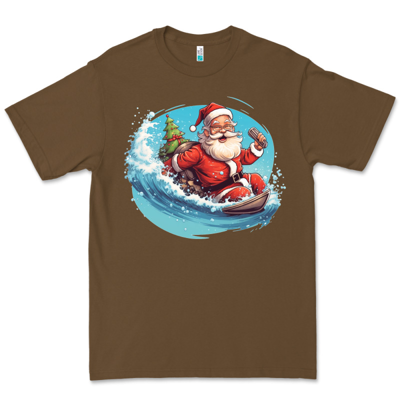 Surf Happy Santa Premium Tee by Unal Design | Teevron
