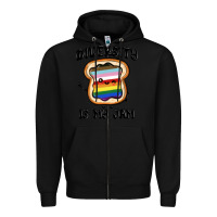 Black diversity is my jam Zipper Hoodie - MaliasSmallBusiness