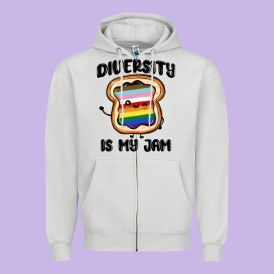 Diversity Is My Jam Zipper Hoodie Designed By Maliassmallbusiness