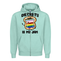 Seafoam diversity is my jam Zipper Hoodie - MaliasSmallBusiness