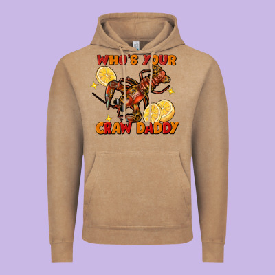 Crawfish Who's Your Craw Daddy Vintage Hoodie Designed By Fadigitalartstudio