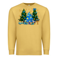 Antique Gold Hannukah Christmas trees Premium Sweatshirt - NancyCooperArtShop
