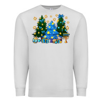 Dove Grey Hannukah Christmas trees Premium Sweatshirt - NancyCooperArtShop
