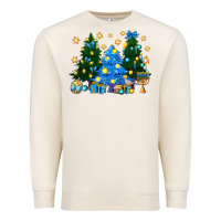 Sandshell Hannukah Christmas trees Premium Sweatshirt - NancyCooperArtShop