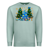 Seafoam Hannukah Christmas trees Premium Sweatshirt - NancyCooperArtShop