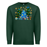 Sports Green Hannukah Christmas trees Premium Sweatshirt - NancyCooperArtShop