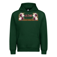 Forest Green mom burgundy flowers with leopard Urban Hoodie - TumblerDesignByShophia