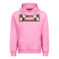 Fuchsia Pink mom burgundy flowers with leopard Urban Hoodie - TumblerDesignByShophia