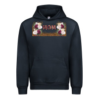Navy mom burgundy flowers with leopard Urban Hoodie - TumblerDesignByShophia