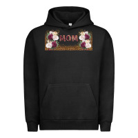 Pigment Black mom burgundy flowers with leopard Urban Hoodie - TumblerDesignByShophia