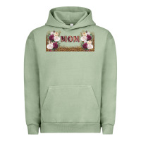 Mom Burgundy Flowers With Leopard Urban Hoodie | Teevron
