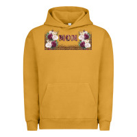 Pigment Peanut Butter mom burgundy flowers with leopard Urban Hoodie - TumblerDesignByShophia
