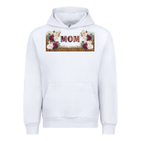 White mom burgundy flowers with leopard Urban Hoodie - TumblerDesignByShophia