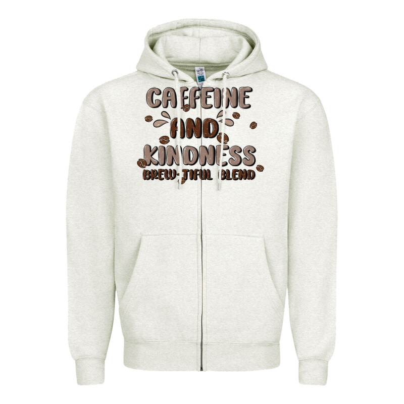 Caffeine & Kindness Zipper Hoodie by MaliasSmallBusiness | Teevron