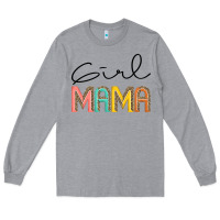 Heather Grey Girl mama Long Sleeve Tee - JahusDesignShop