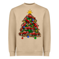 Mushroom christmas truck tree Heavyweight Sweatshirt - FaDigitalArtStudio
