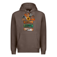 Coffee small town girl western windmill wooden boards Premium Hoodie - Jasminsmagicworld