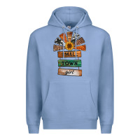 Colony Blue small town girl western windmill wooden boards Premium Hoodie - Jasminsmagicworld