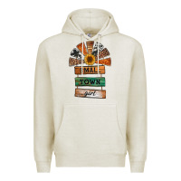 Oatmeal Heather small town girl western windmill wooden boards Premium Hoodie - Jasminsmagicworld