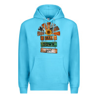 Ocean Blue small town girl western windmill wooden boards Premium Hoodie - Jasminsmagicworld