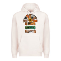 Pale Pink small town girl western windmill wooden boards Premium Hoodie - Jasminsmagicworld
