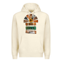Sandshell small town girl western windmill wooden boards Premium Hoodie - Jasminsmagicworld