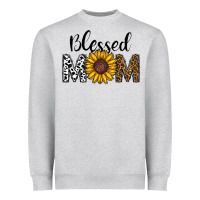 Heather Grey blessed mom Heavyweight Sweatshirt - CowhideDigitalArt