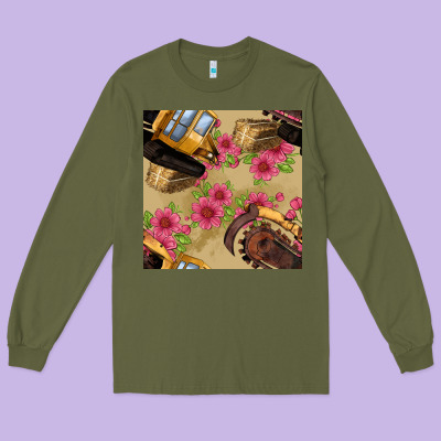 Trencher Chain Seamless Pattern Long Sleeve Tee Designed By Bundleandbundleshop
