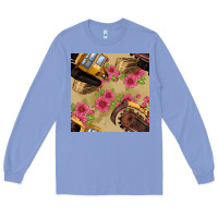 Colony Blue trencher chain seamless pattern Long Sleeve Tee - BundleAndBundleShop