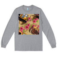 Heather Grey trencher chain seamless pattern Long Sleeve Tee - BundleAndBundleShop