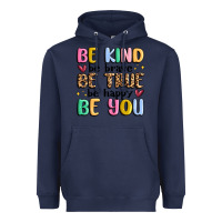 Navy be kind be brave be true be happy be you Heavyweight Hoodie - MaliasSmallBusiness