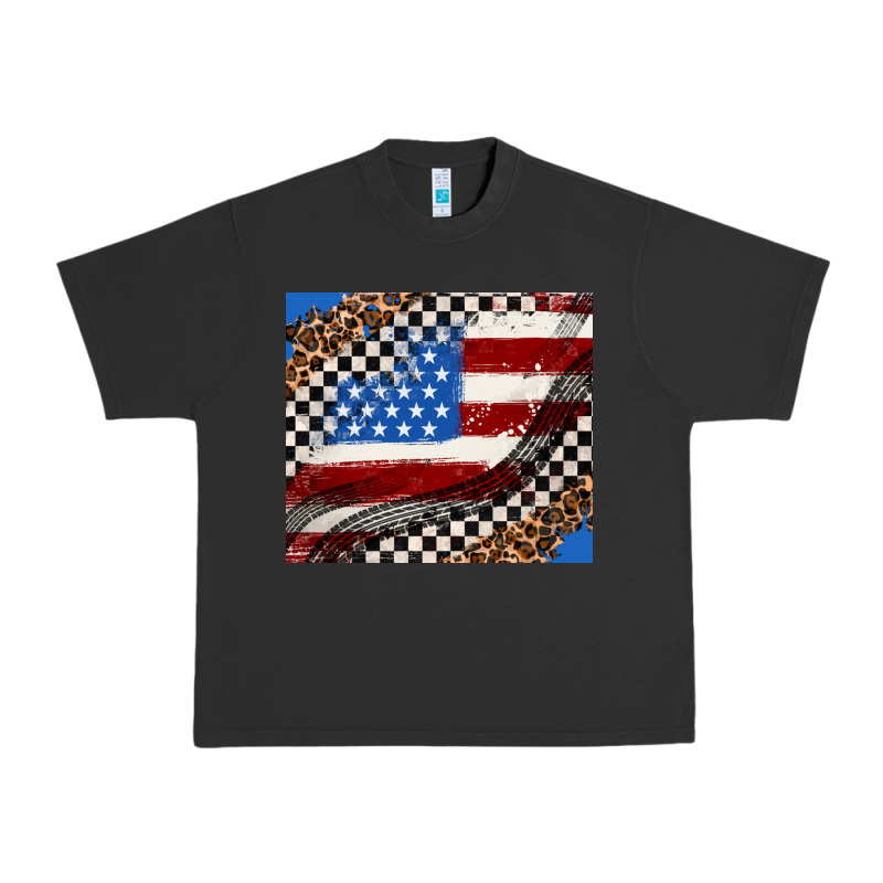 American Flag And Racee Flag Urban Heavy Tee by AdoDesignShop | Teevron