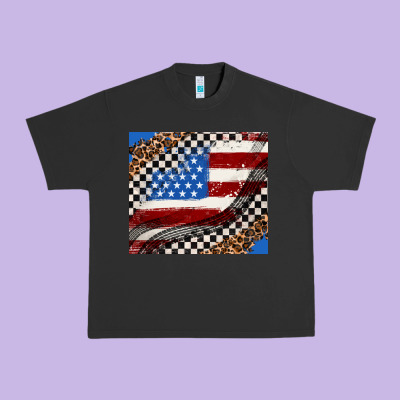 American Flag And Racee Flag Urban Heavy Tee Designed By Adodesignshop