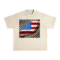 Sandshell American flag and racee flag Urban Heavy Tee - AdoDesignShop