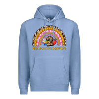 Colony Blue back to school rainbow hello second grade Premium Hoodie - AdoDesignShop