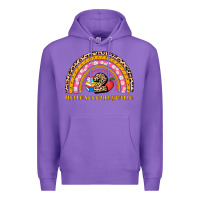 Purple back to school rainbow hello second grade Premium Hoodie - AdoDesignShop