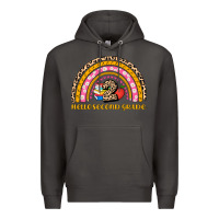 Smoke back to school rainbow hello second grade Premium Hoodie - AdoDesignShop