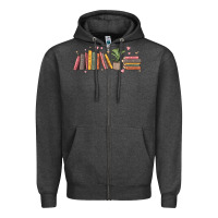 Charcoal Heather book tropes Zipper Hoodie - MaliasSmallBusiness